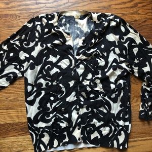 J. Crew cardigan, black and cream